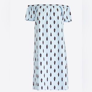J. Crew Printed Off-The-Shoulder Dress